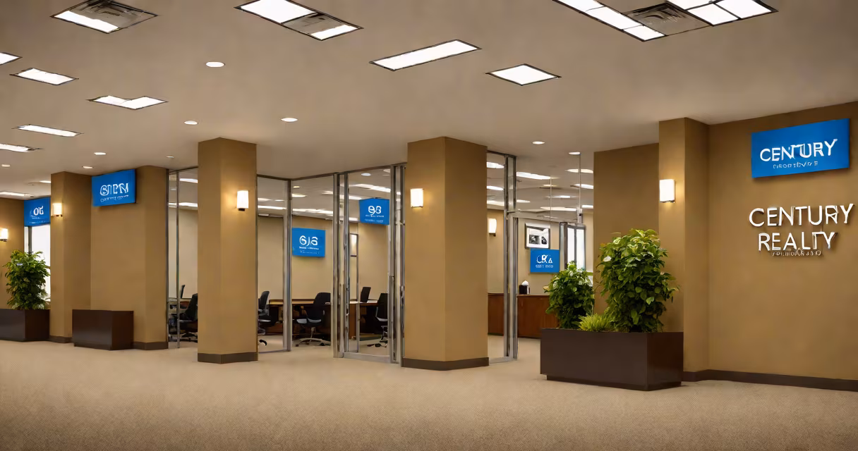 Office building with 21 Century Realty Group signage