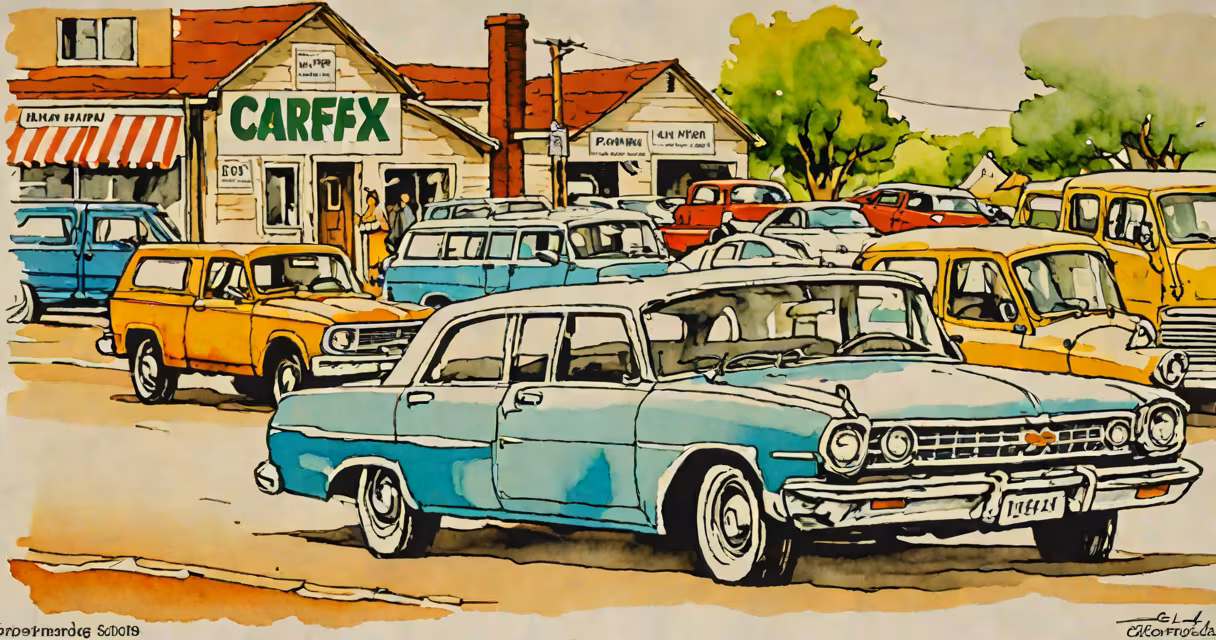 A Carfax report printout showing a vehicles trade-in value estimate