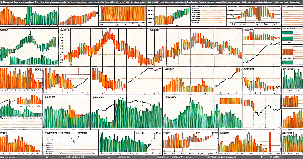 Stock chart showing high trading volume