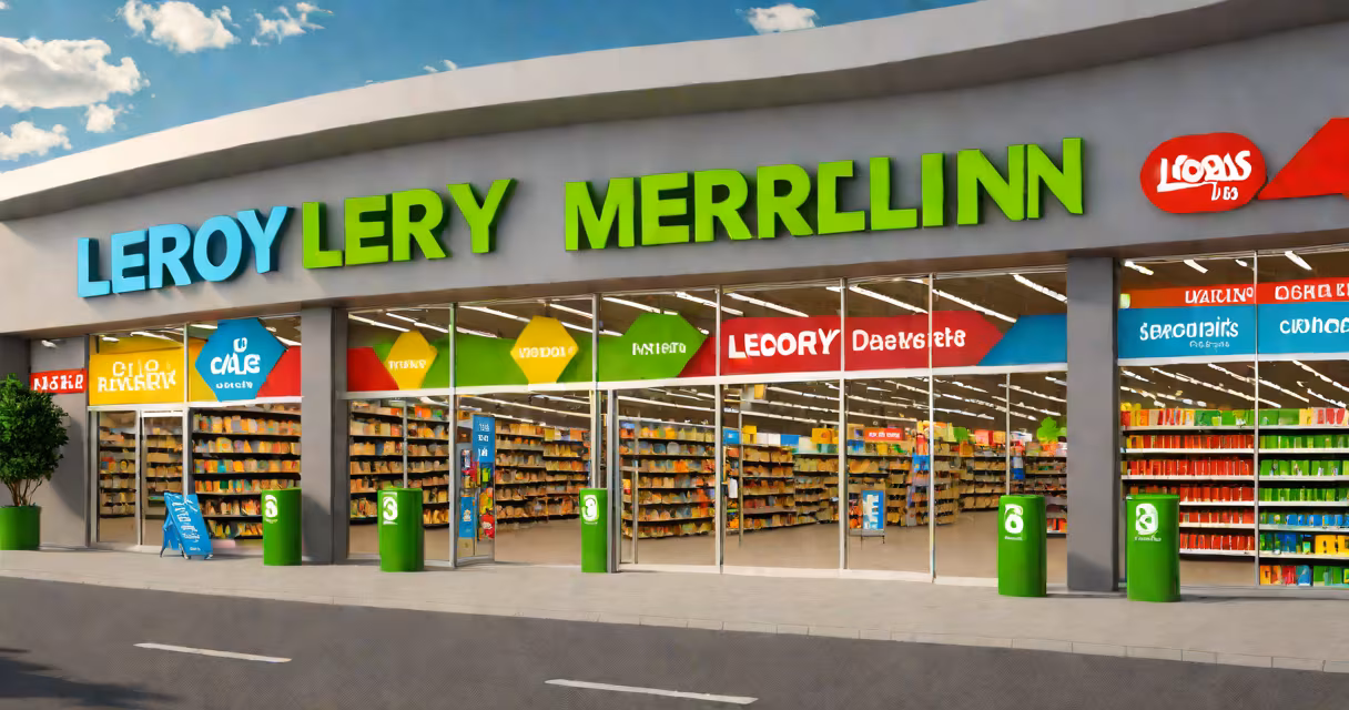 Exterior view of a Leroy Merlin store with colorful signage