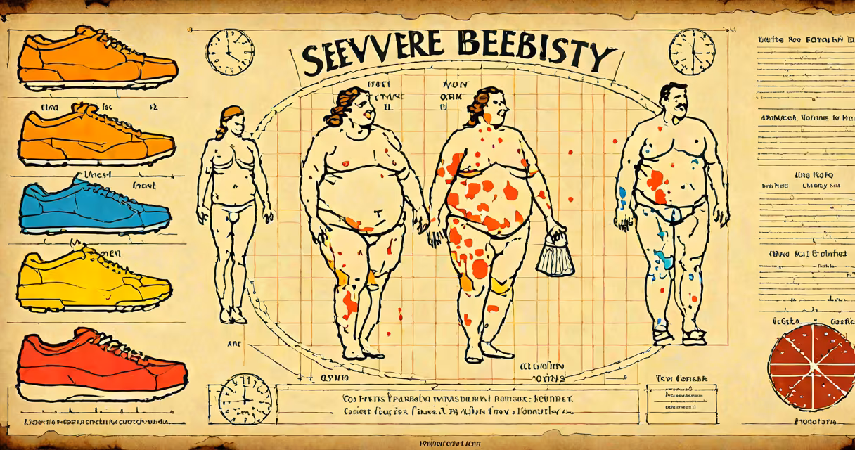BMI scale chart highlighting severe obesity range