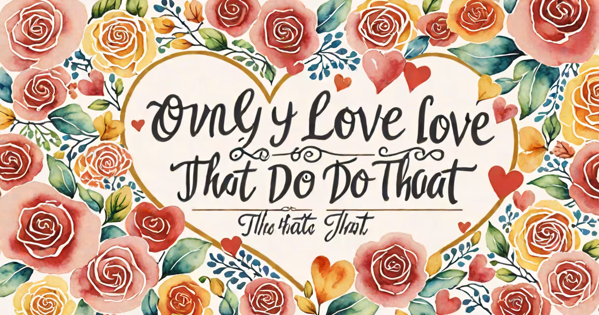A heart-shaped note with the quote written in elegant calligraphy