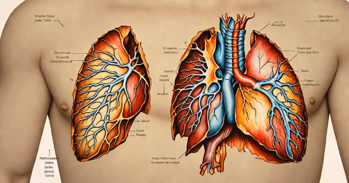 Anatomical diagram of the chest area highlighting potential sources of left-sided pain