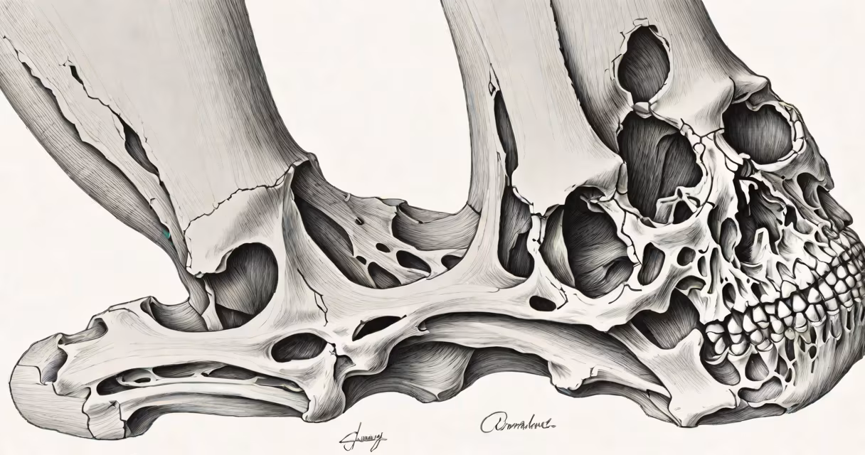 X-ray showing a fractured patella with visible bone fragments