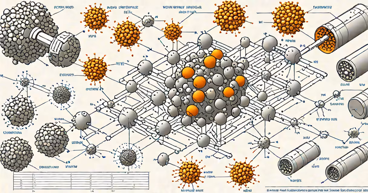 Microscopic image of HPV virus particles