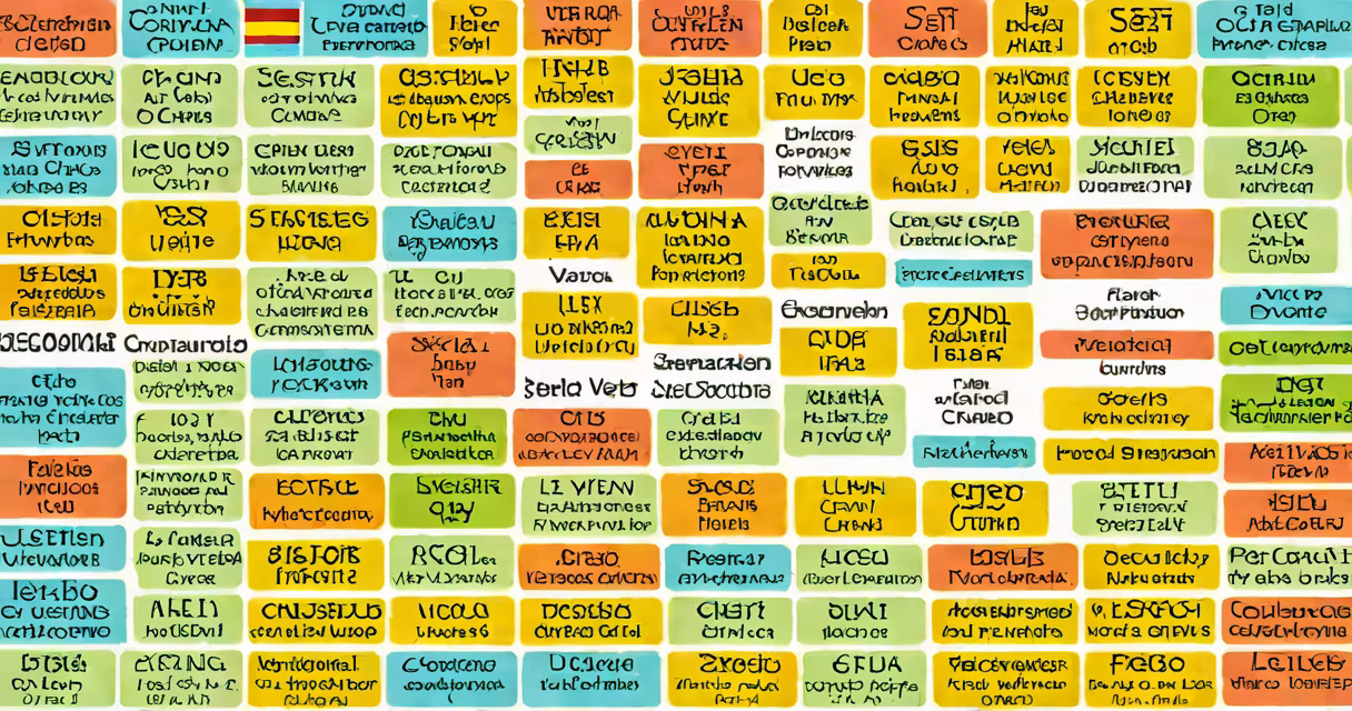 Color-coded Spanish verb conjugation chart showing regular and irregular forms