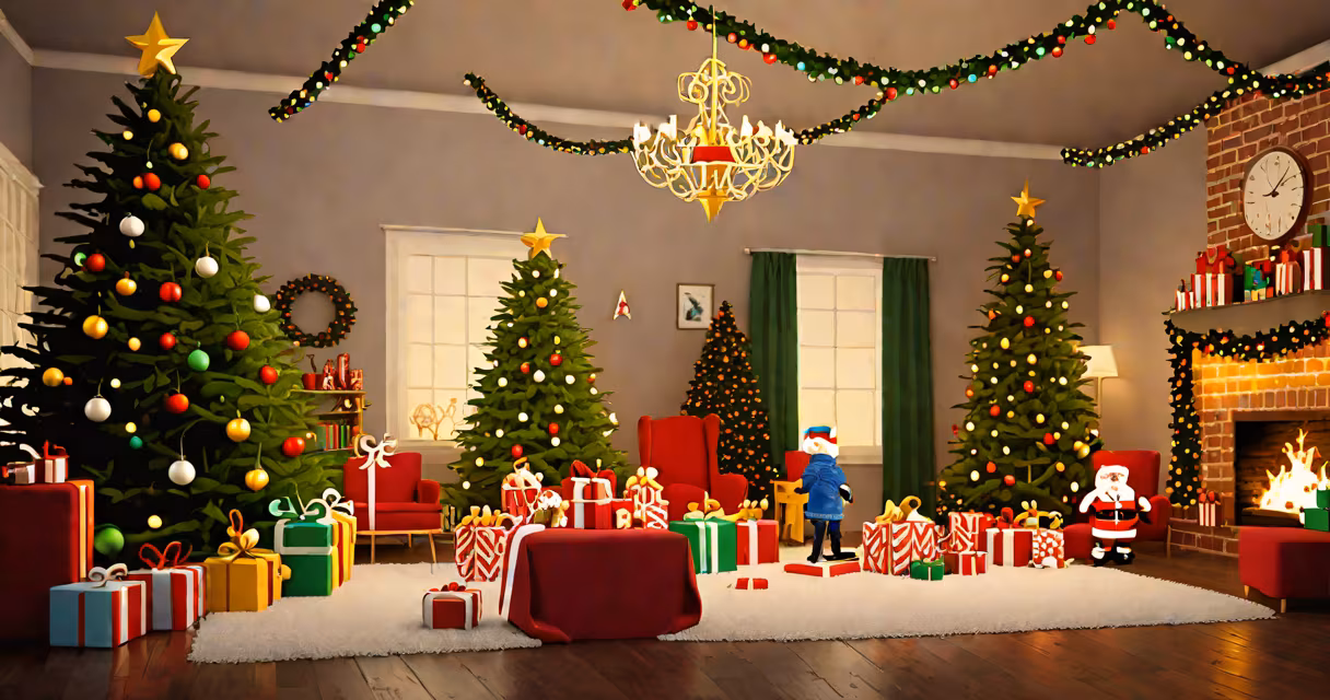 A festive scene from the Spirit of Christmas Fair with holiday decorations and families enjoying activities