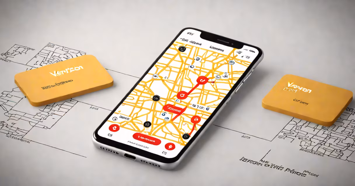 Smartphone displaying location tracking interface on screen