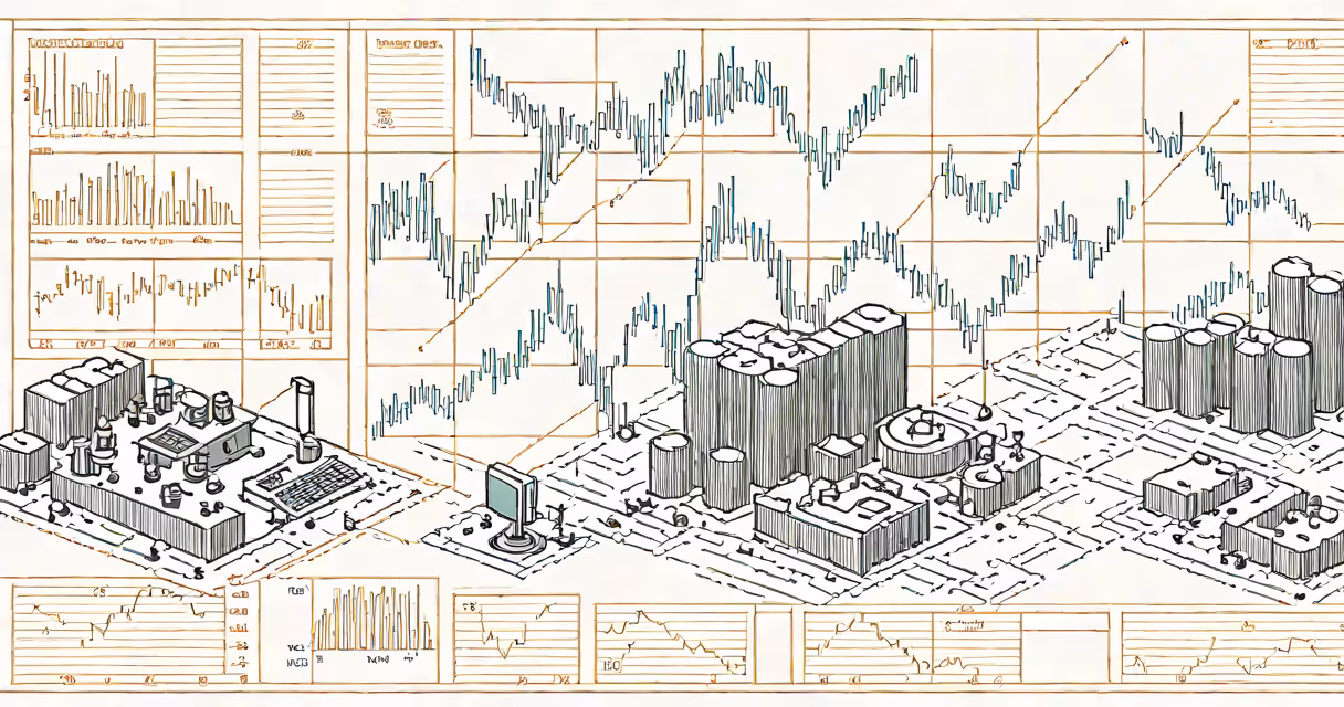 Stock chart showing price movements over time with key indicators