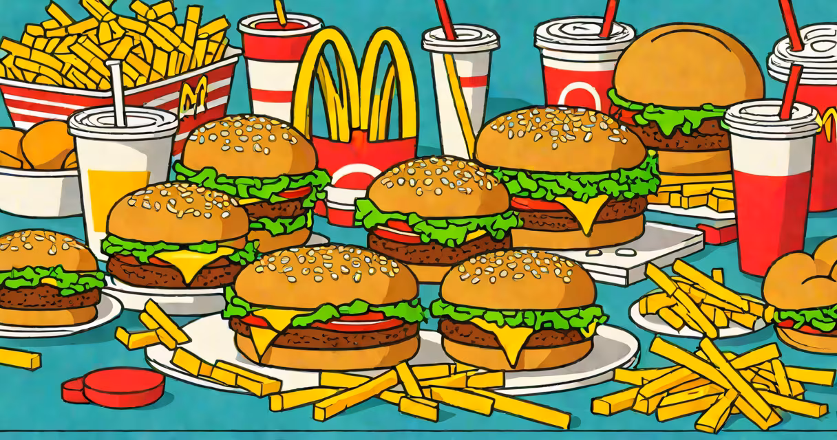 A McDonalds meal with a balance of protein, carbs, and fats