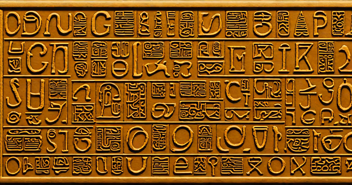 A detailed illustration of ancient Egyptian hieroglyphics on a stone tablet
