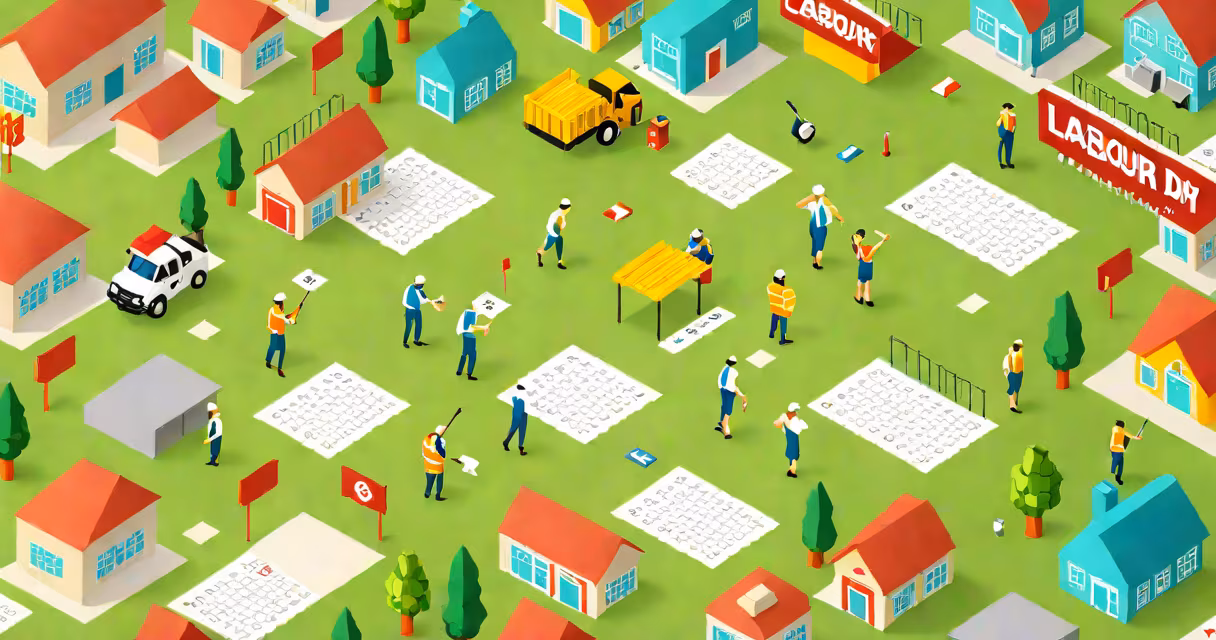 Calendar page highlighting Labour Day 2026