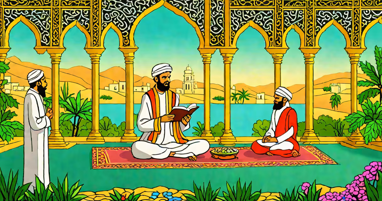 Mishary Rashid Alafasy reciting Surah Baqarah in a serene setting
