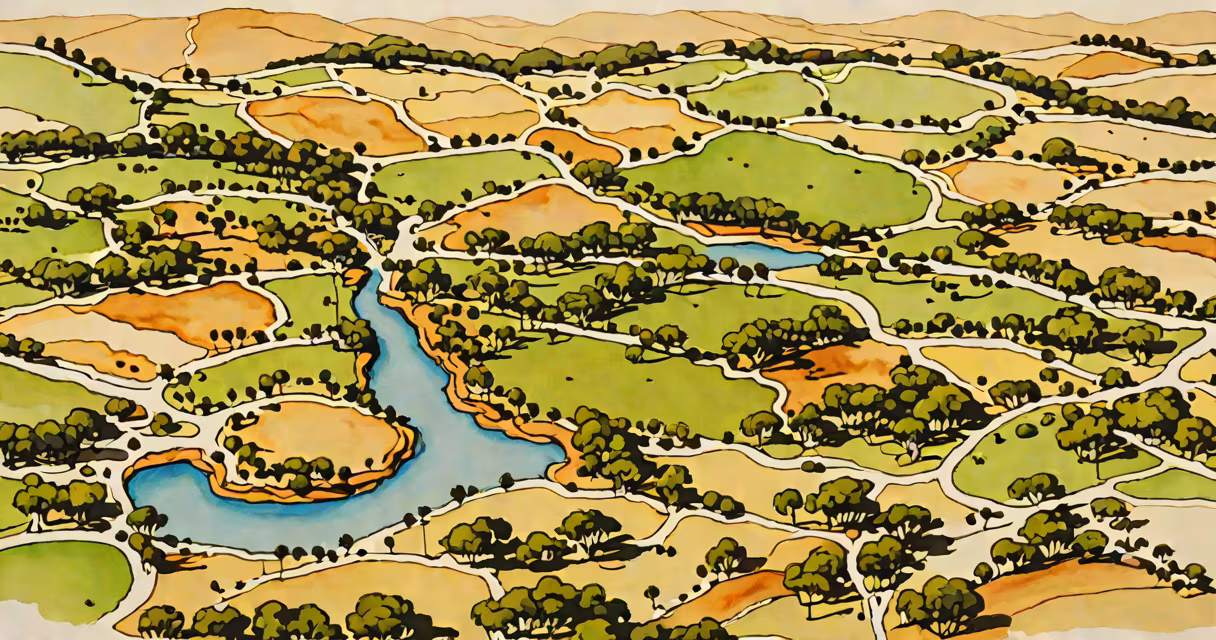 Aerial view of Nillumbik Shires diverse landscapes