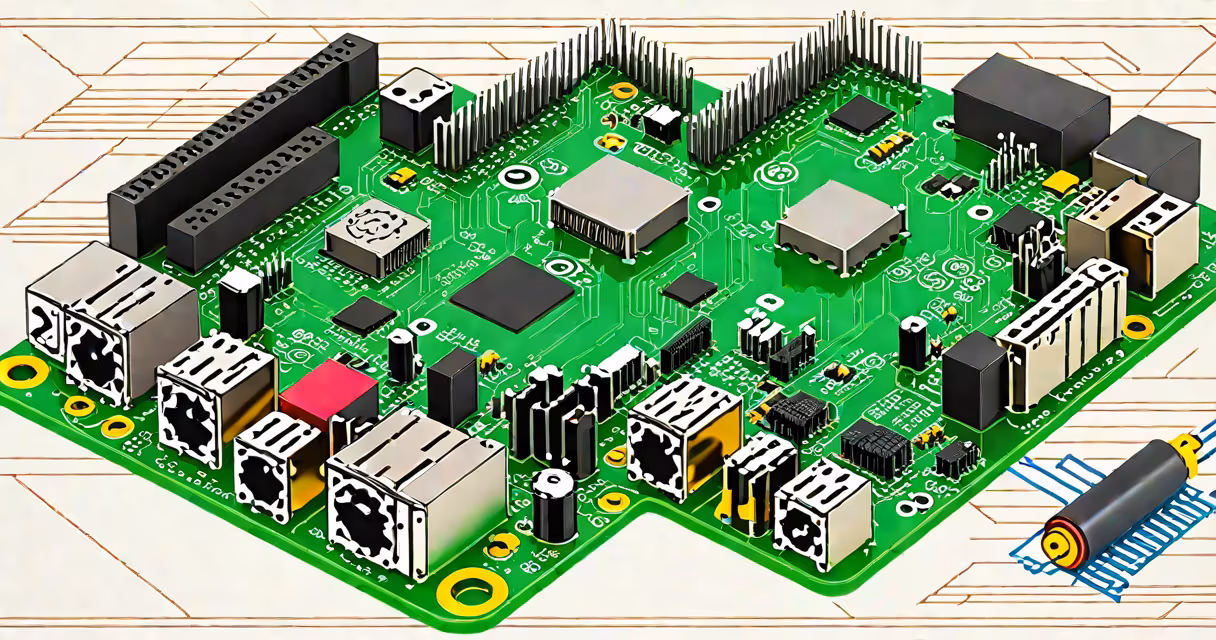 Raspberry Pi 4 with an attached AI accelerator module