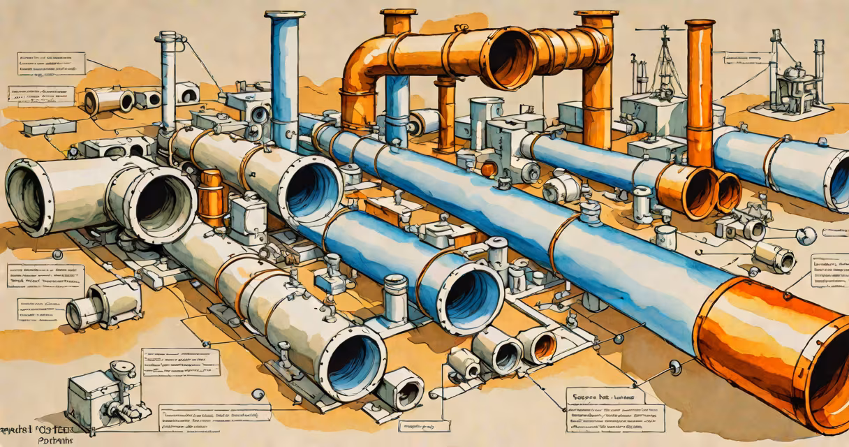 Diagram showing the flow of capital in a pipe investment