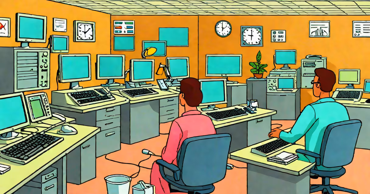 Government computer displaying labor regulations on screen
