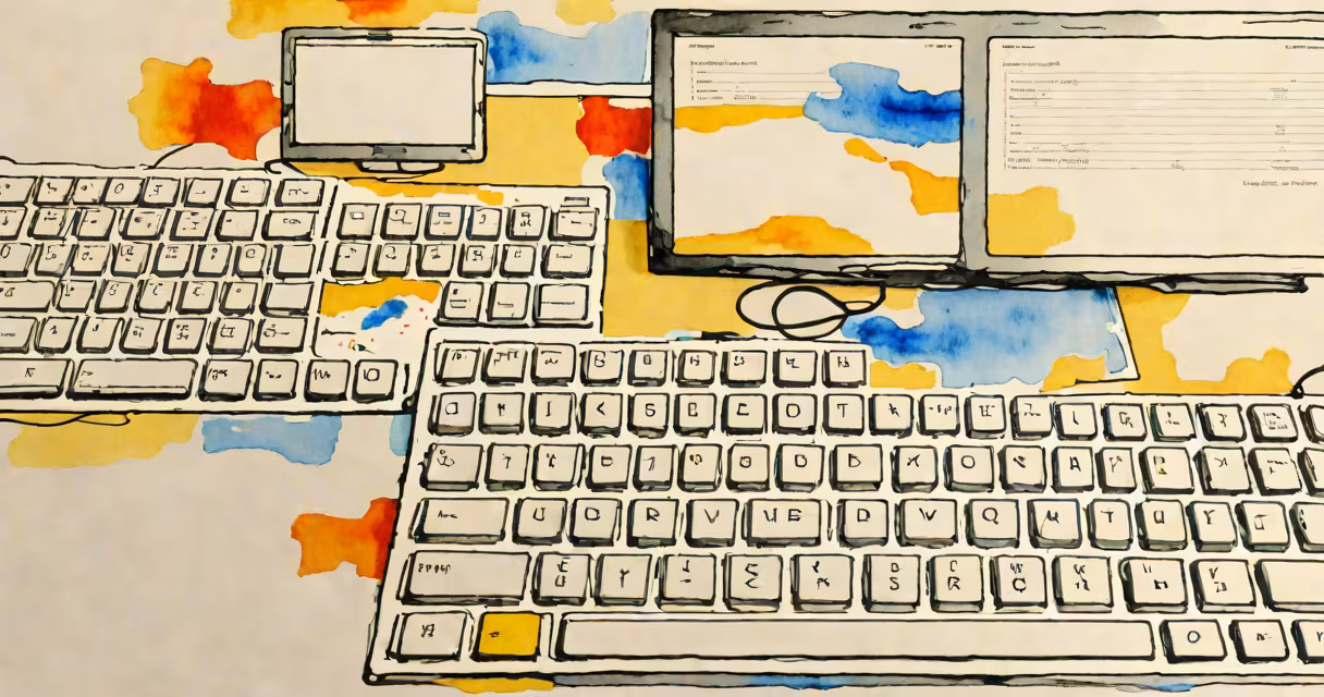 Keyboard with highlighted Ctrl, C, and V keys