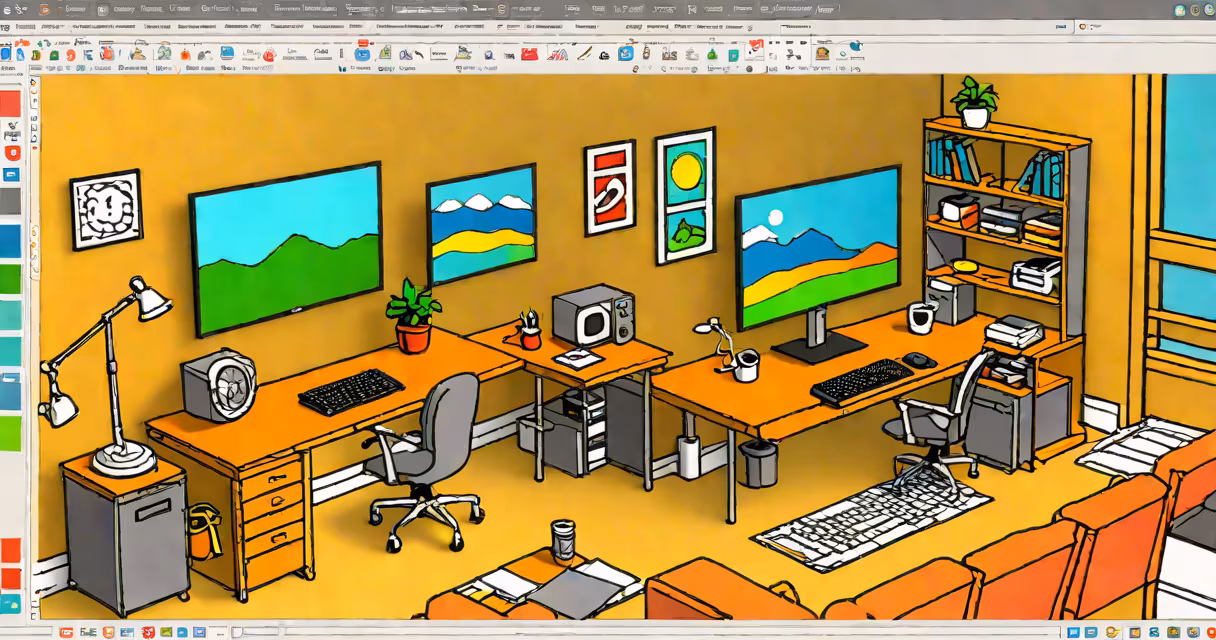 A computer screen displaying a 3D model created in SketchUp
