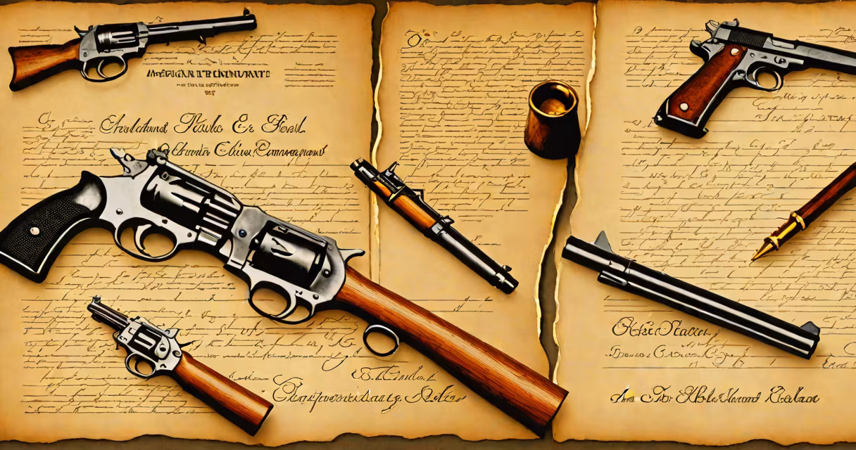 Historical documents including the Bill of Rights displayed together