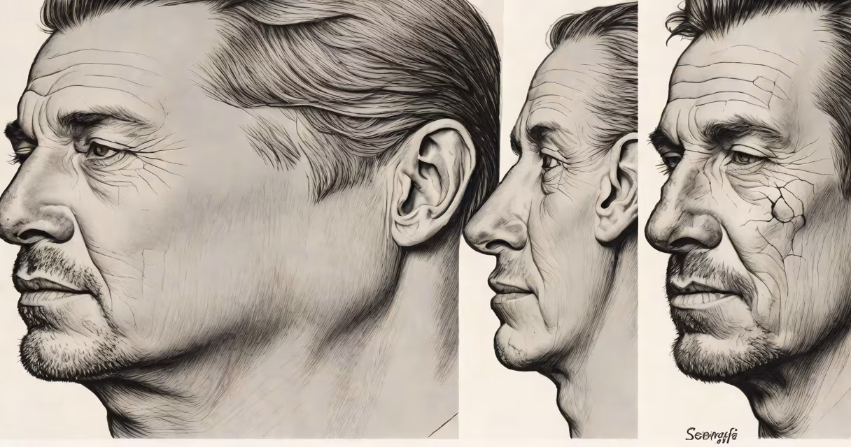 Side-by-side comparison of skin texture before and after quitting smoking