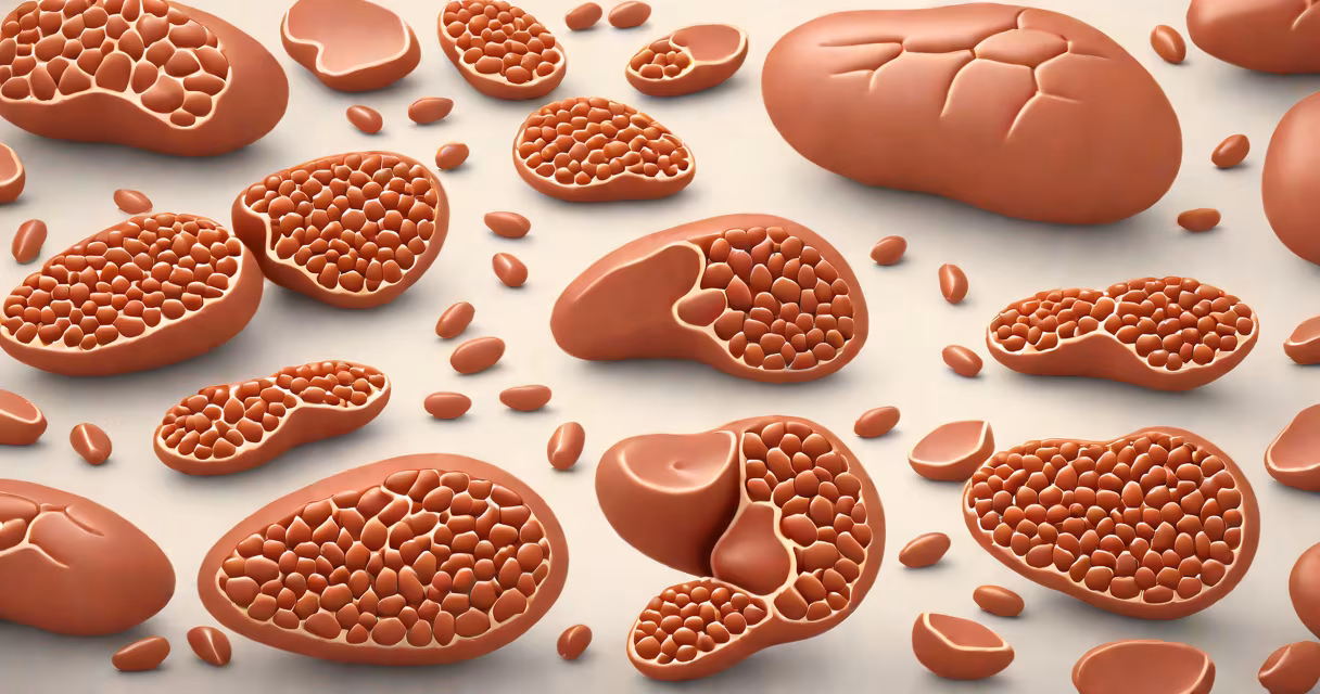 Healthy liver and fatty liver comparison under microscope