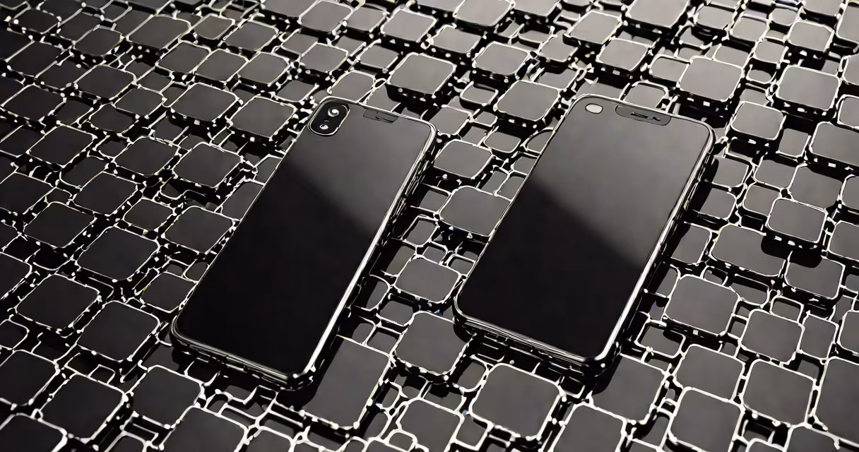 Nothing Phone 5G in black with transparent back panel