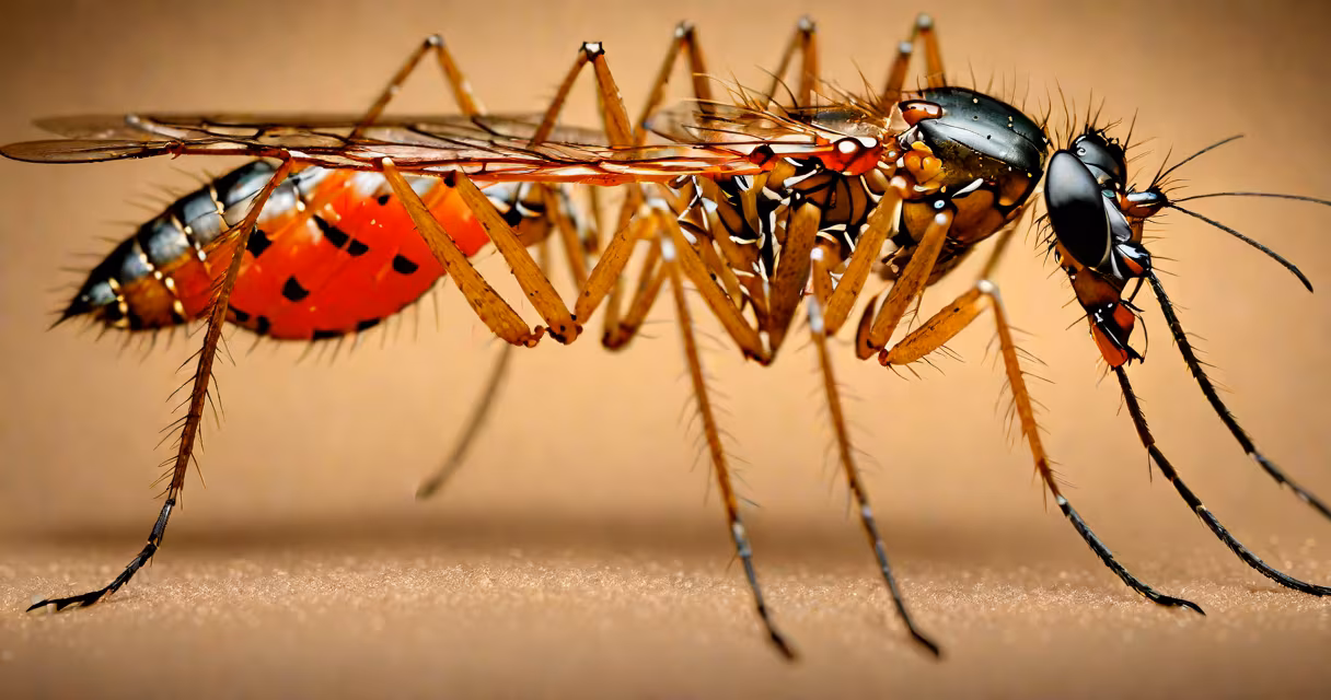 Close-up of skin with dark mosquito bite marks